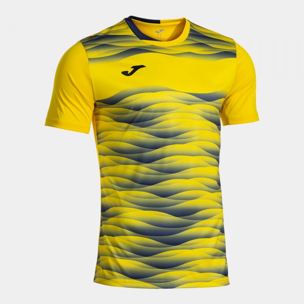 Joma Tiger VII Football Shirt - Fluorescent Yellow Dark Navy