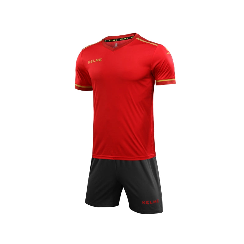 Kelme Segovia S/S Set - Dark Red / Grey