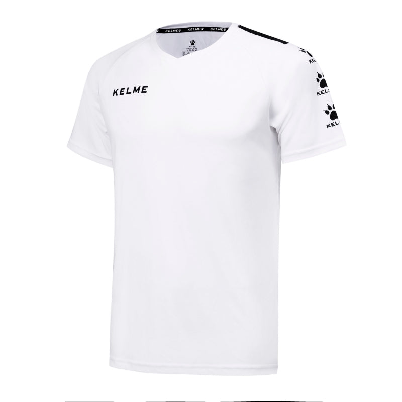 Kelme Lince S/S Football Jersey - White / Black
