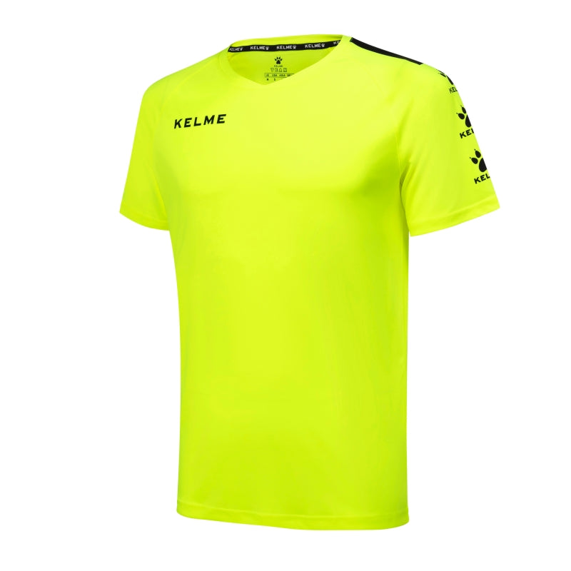 Kelme Lince S/S Football Jersey - Lime / Black