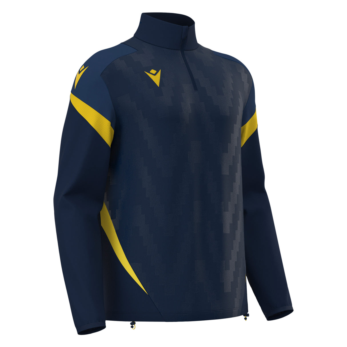 JNR Macron Hollow 1/4 Zip Top - Navy/Yellow - KitRoom