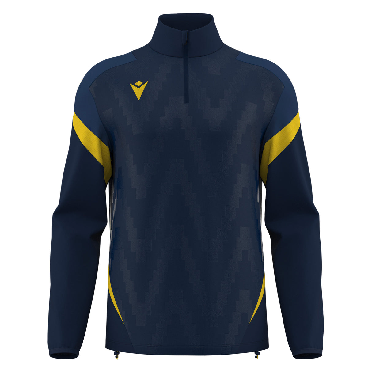 JNR Macron Hollow 1/4 Zip Top - Navy/Yellow - KitRoom