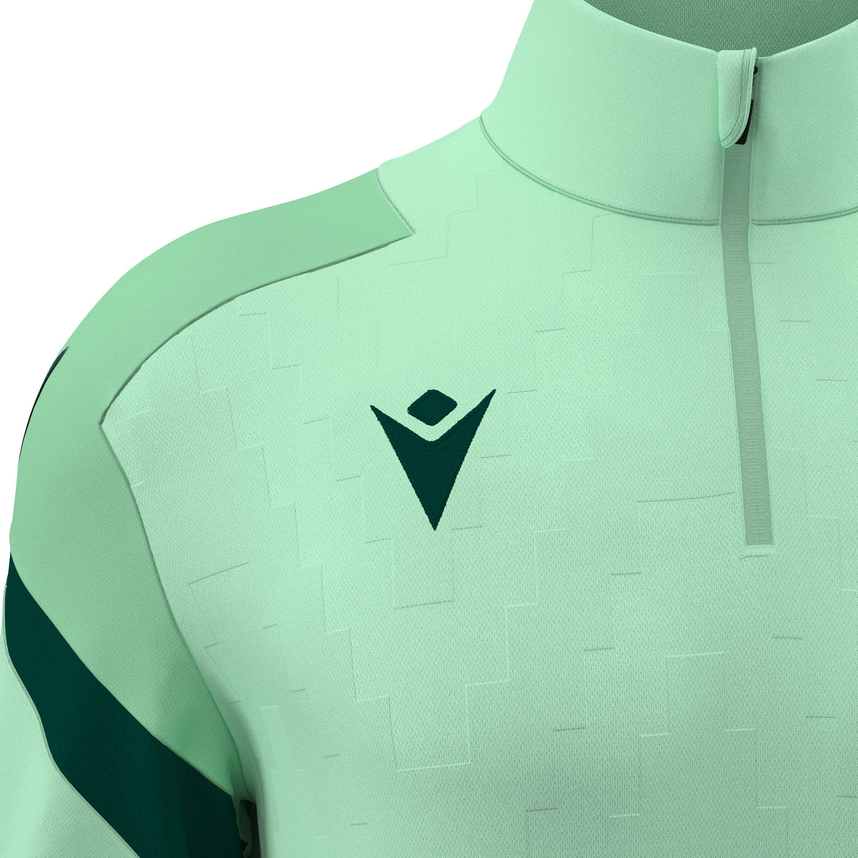 JNR Macron Hollow 1/4 Zip Top - Mint/Bottle Green - KitRoom