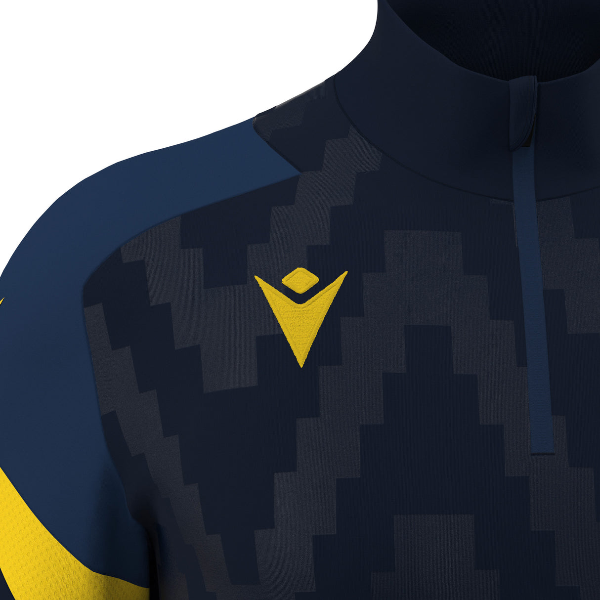 JNR Macron Starfall 1/4 Zip Top - Navy/Yellow - KitRoom
