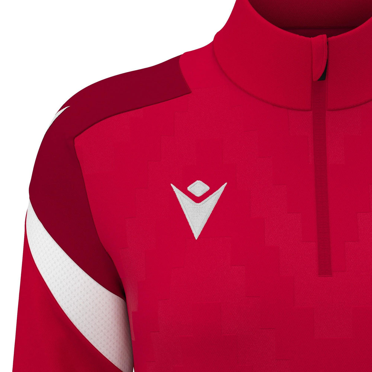 JNR Macron Leona WMN 1/4 Zip Top - Red/White - KitRoom