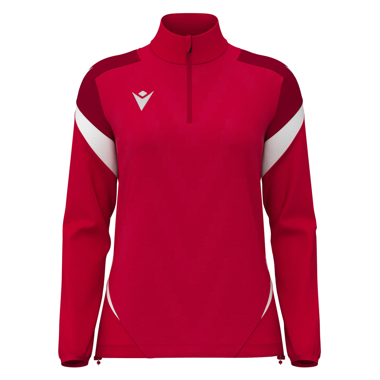 JNR Macron Leona WMN 1/4 Zip Top - Red/White - KitRoom