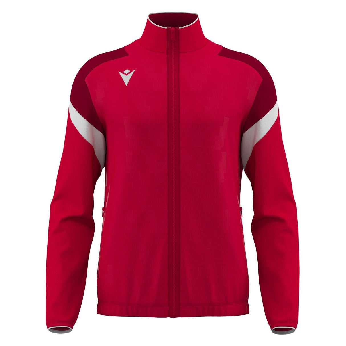 JNR Macron Odin Full Zip Top - Red/White - KitRoom
