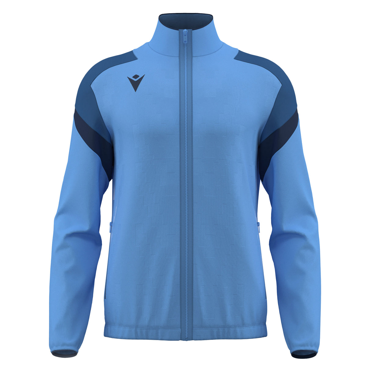 JNR Macron Odin Full Zip Top - Ice Sky/Navy - KitRoom