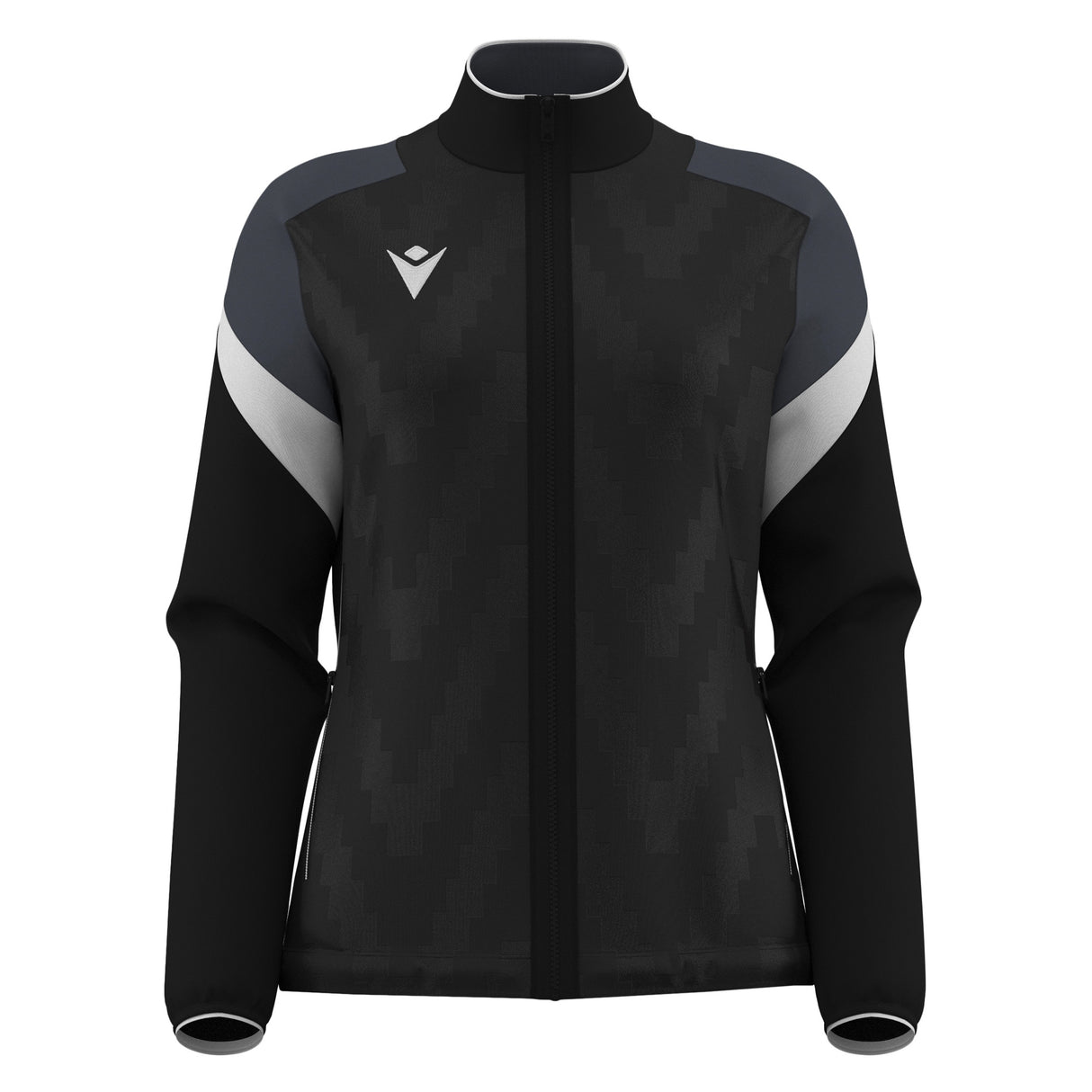 JNR Macron Athena WMN Full Zip Top - Black/White - KitRoom