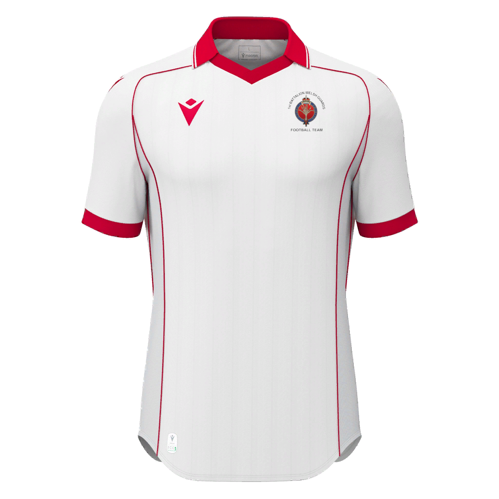 Welsh Guards Macron Warden Eco Match Shirt White/Red SNR