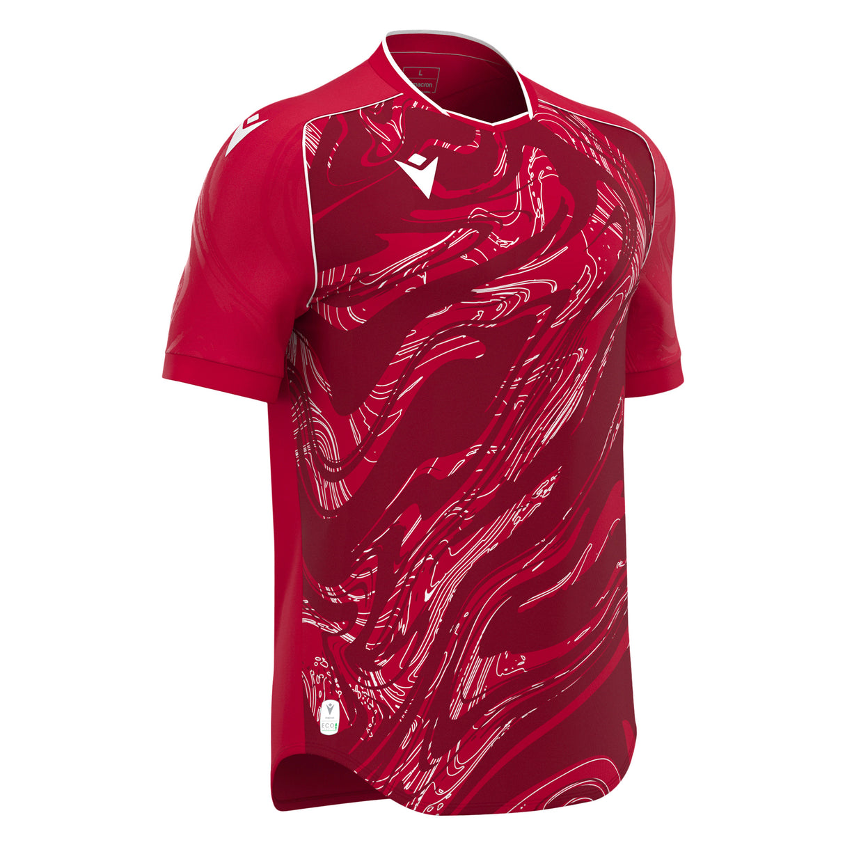 JNR Macron Arcane ECO Shirt SS - Red/White - KitRoom