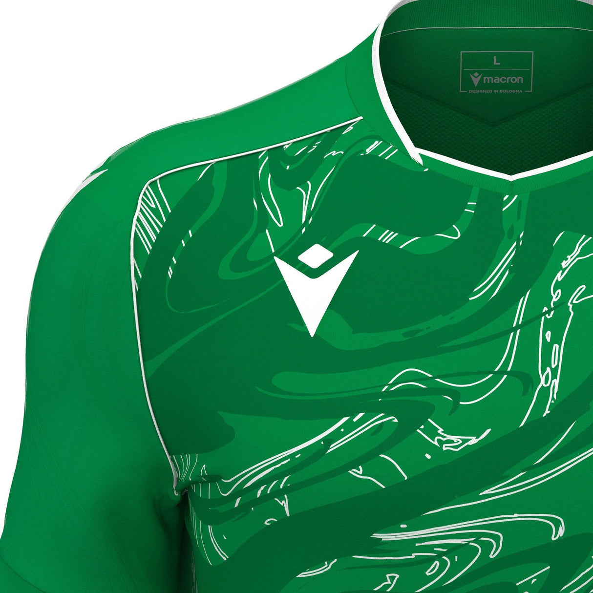 JNR Macron Arcane ECO Shirt SS - Green/White - KitRoom
