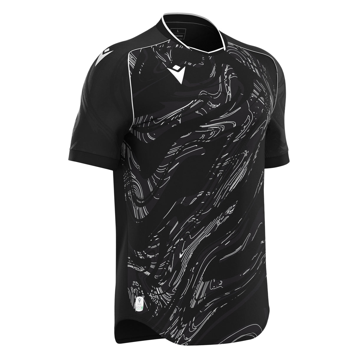 JNR Macron Arcane ECO Shirt SS - Black/White - KitRoom