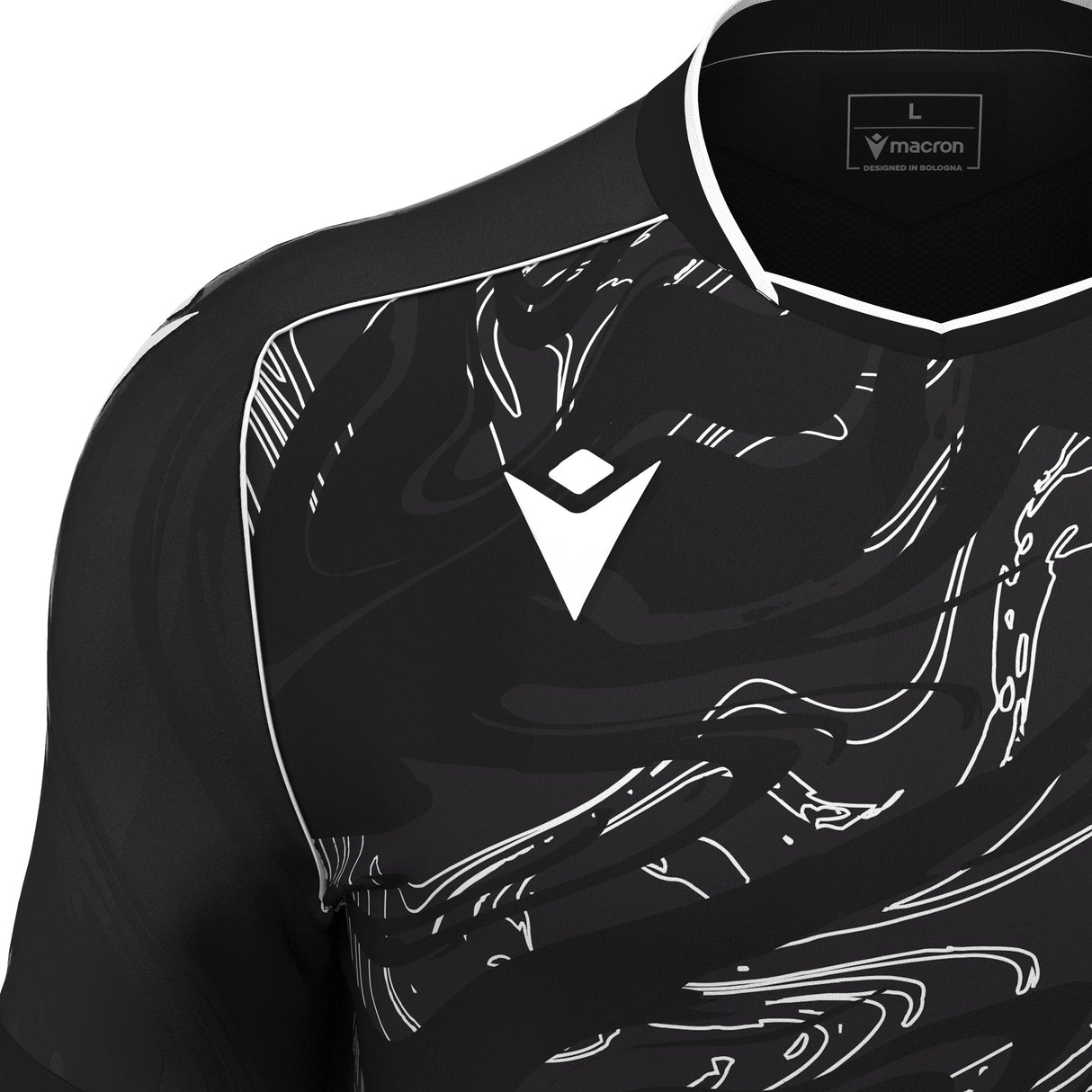 JNR Macron Arcane ECO Shirt SS - Black/White - KitRoom