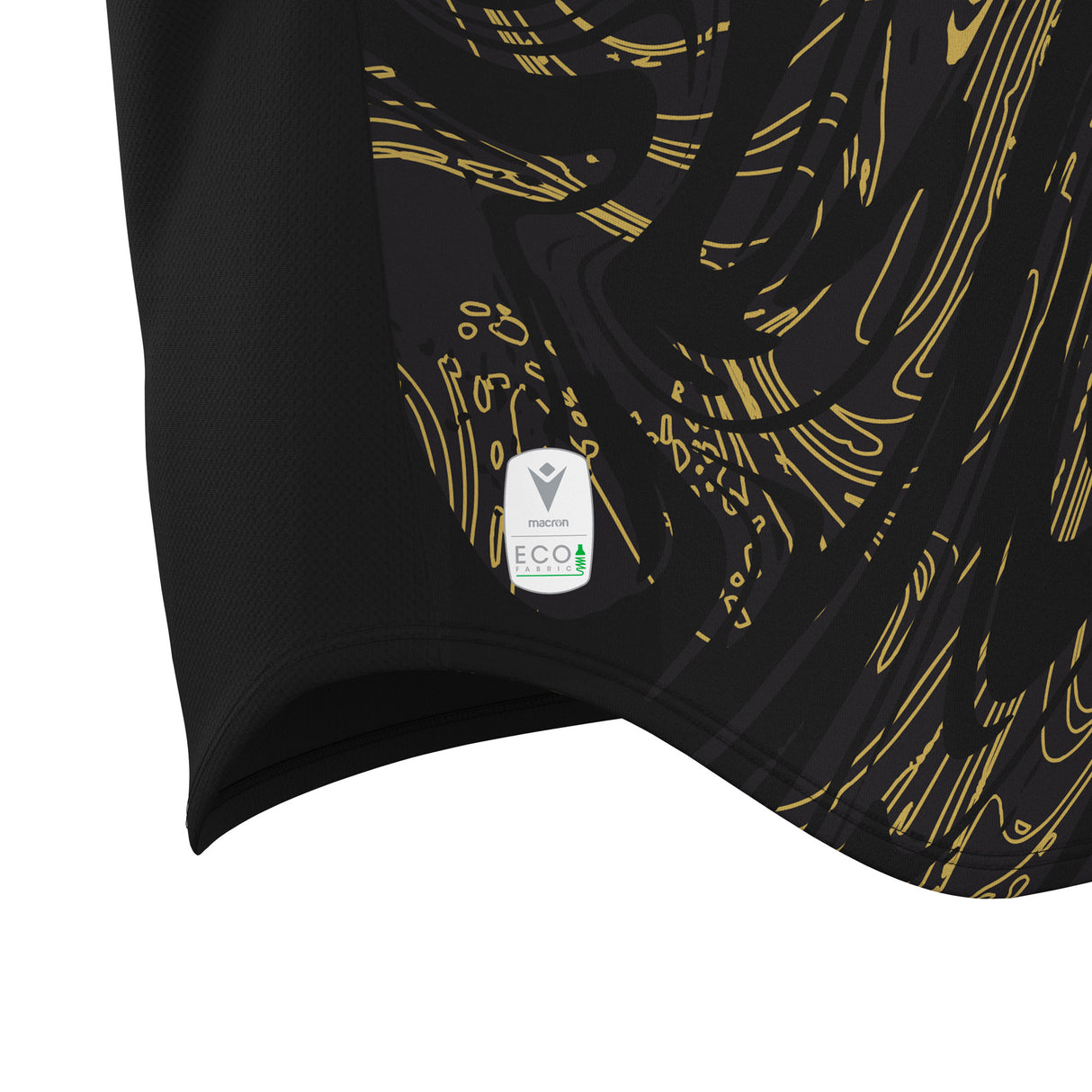JNR Macron Arcane ECO Shirt SS - Black/Gold - KitRoom