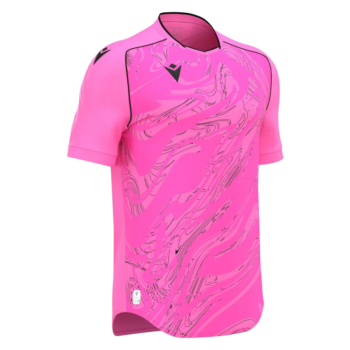 JNR Macron Arcane ECO Shirt SS - Pink/Black - KitRoom