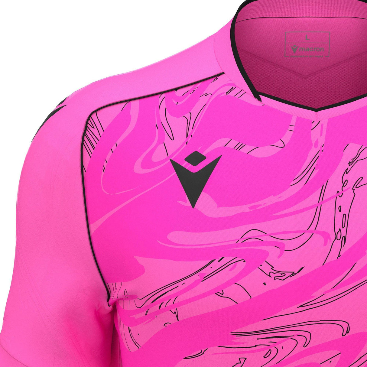 JNR Macron Arcane ECO Shirt SS - Pink/Black - KitRoom