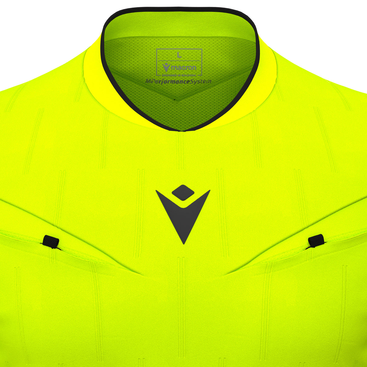 JNR Macron Mendez ECO Referee Shirt SS - Neon Yellow/Black - KitRoom