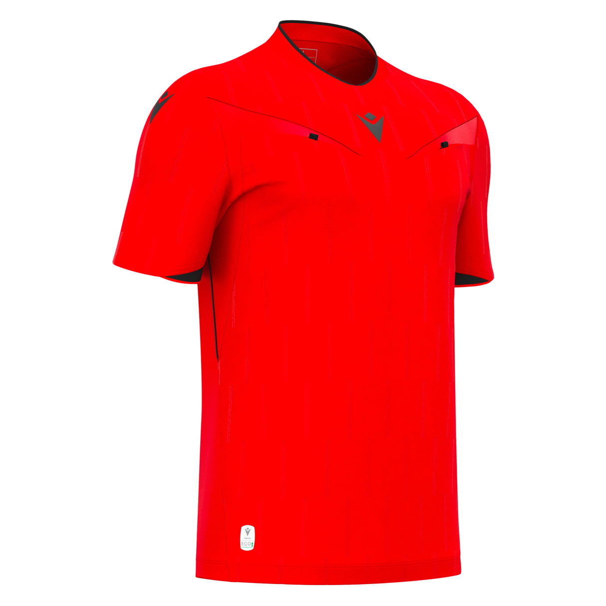 JNR Macron Mendez ECO Referee Shirt SS - Brick Red/Black - KitRoom