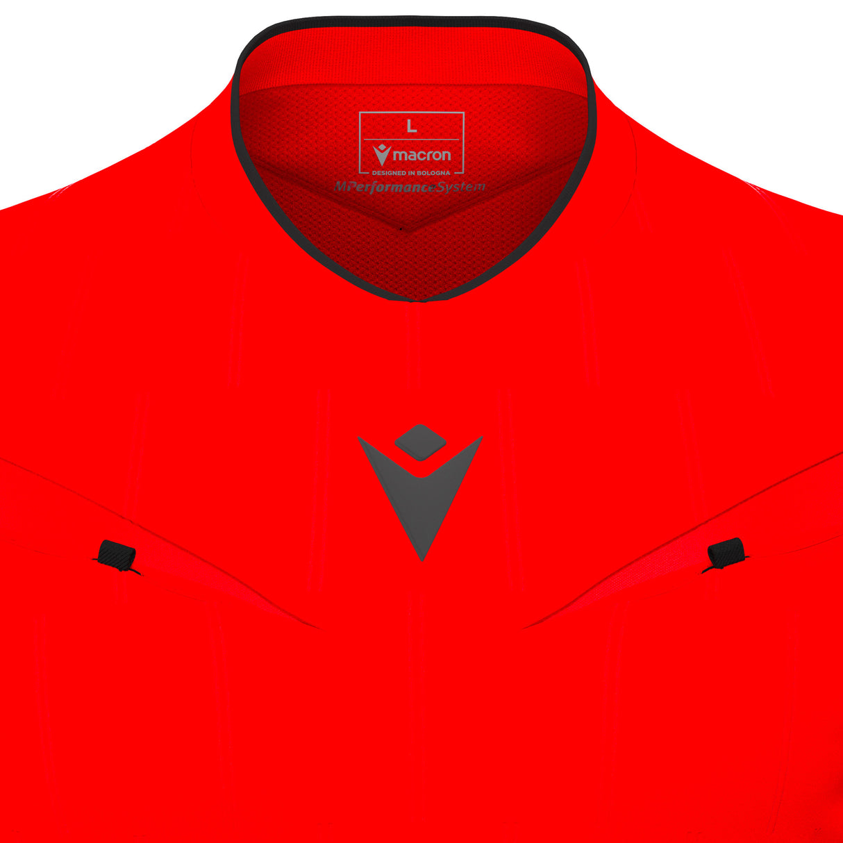 JNR Macron Mendez ECO Referee Shirt SS - Brick Red/Black - KitRoom