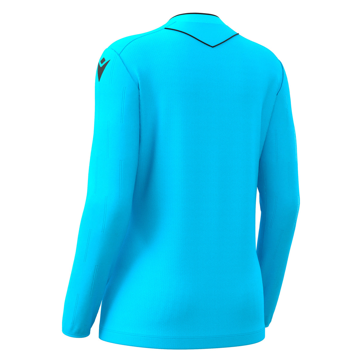 JNR Macron Tess ECO WMN Referee Shirt LS - Neon Sky/Black - KitRoom