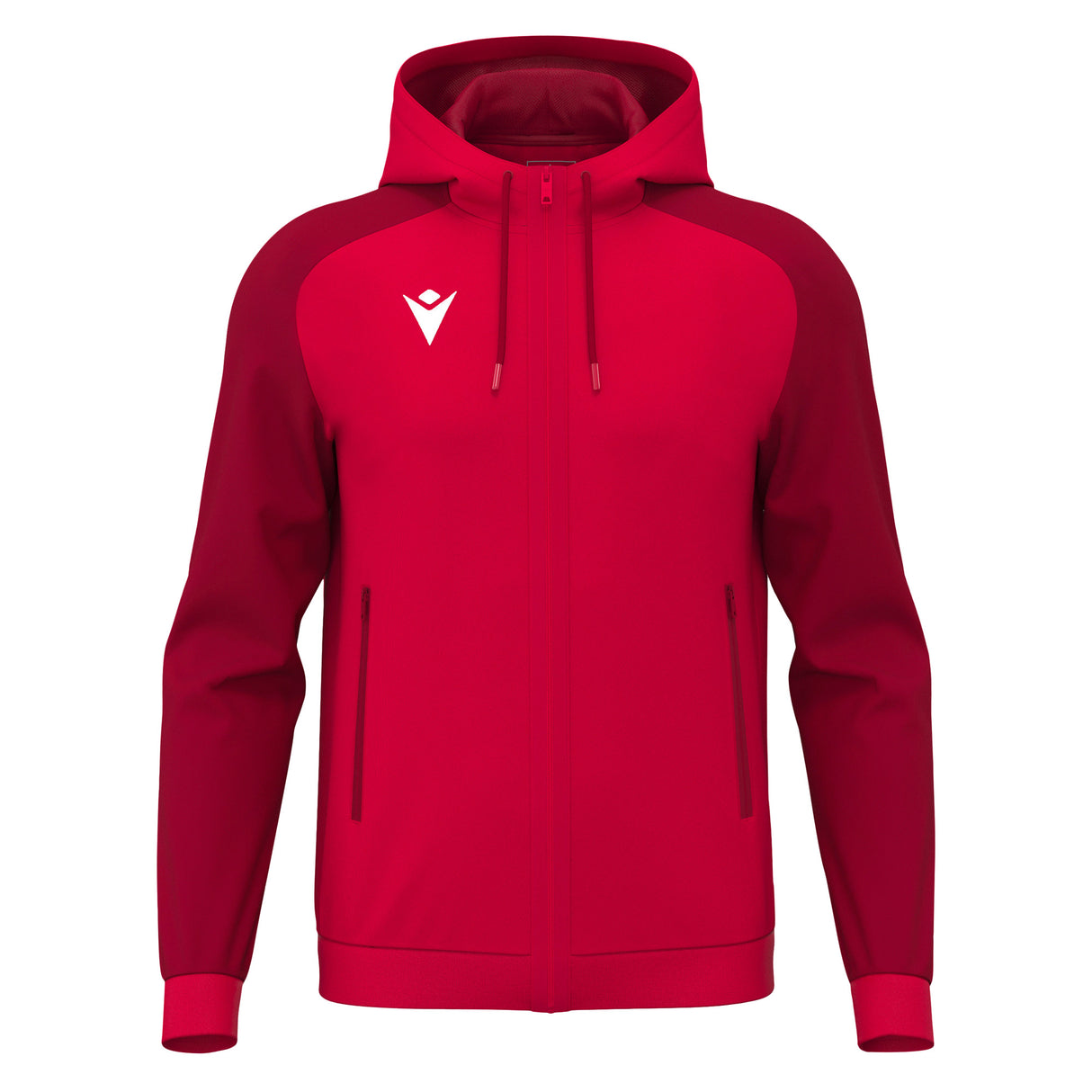 JNR Macron Chronos Full Zip Hoody - Red/Dark Red - KitRoom