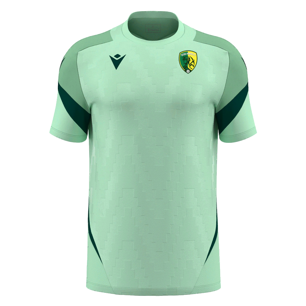 Sesku Miners FC Macron Totem shirt, mint and bottle green