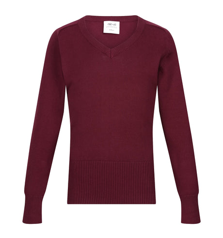 Girls Performa 100% Cotton V-Neck Pullover