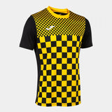 Joma Flag III Football Shirt - Black Yellow