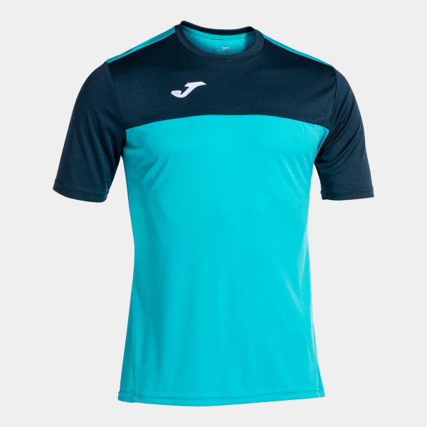 Joma Winner Football Shirt - Turquoise Fluorescent Navy