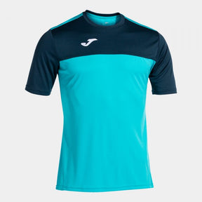 Joma Winner Football Shirt - Turquoise Fluorescent Navy
