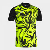 Joma Lion II Football Shirt - Black Yellow Fluorescent
