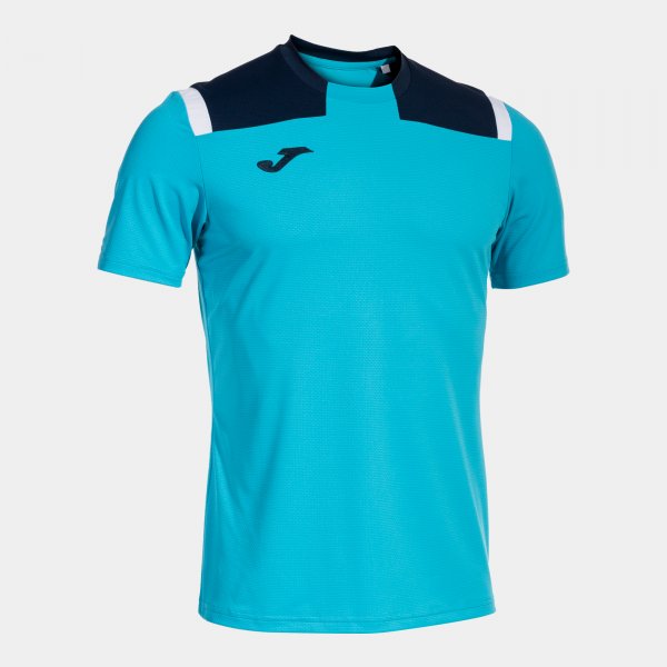 Joma Toledo Football Shirt - Turquoise Fluorescent Navy