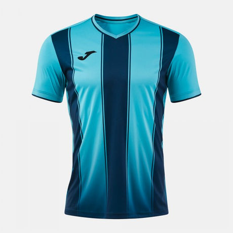 Joma Tiger VIII Football Shirt - Turquoise Fluorescent Dark Navy