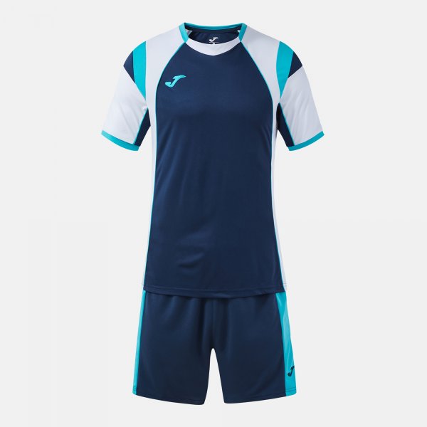 Joma Set Liga Pro Football Kit - Dark Navy Turquoise Fluor