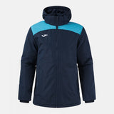 Joma Trivor II Padded Anorak - Dark Navy Fluorescent Turquoise