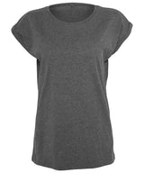 Build Your Brand Women's extended shoulder tee