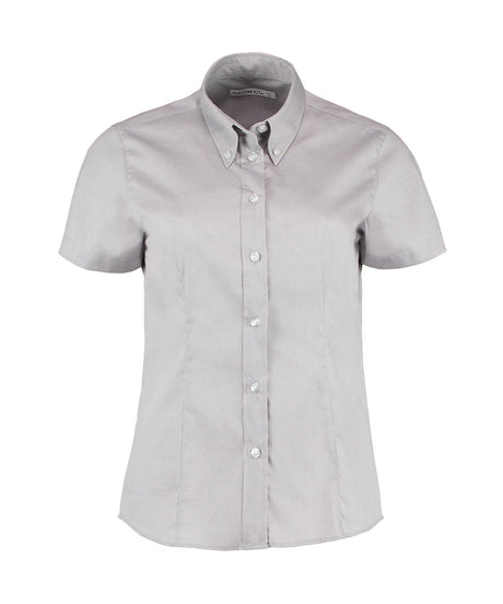 Kustom Kit Women's corporate Oxford blouse short-sleeved (tailored fit)