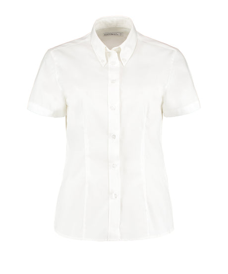 Kustom Kit Women's corporate Oxford blouse short-sleeved (tailored fit)