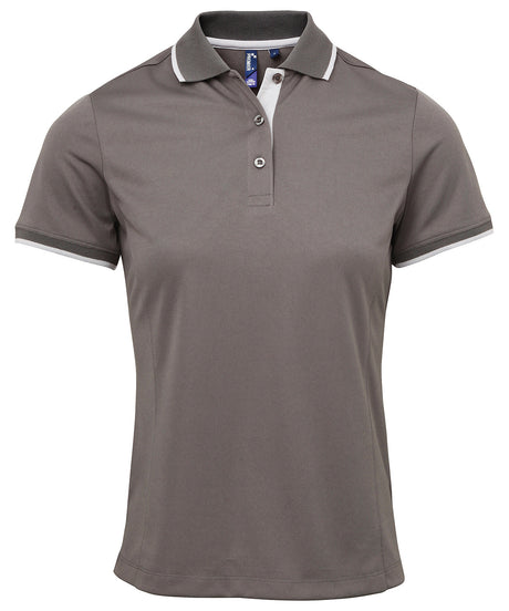 Premier Women's contrast Coolchecker® polo