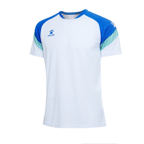 Kelme Triton S/S Football Jersey - White / Royal Blue