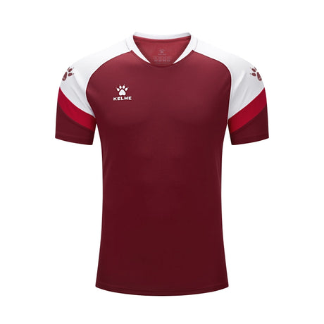 Kelme Triton S/S Football Jersey - Wine Red / White