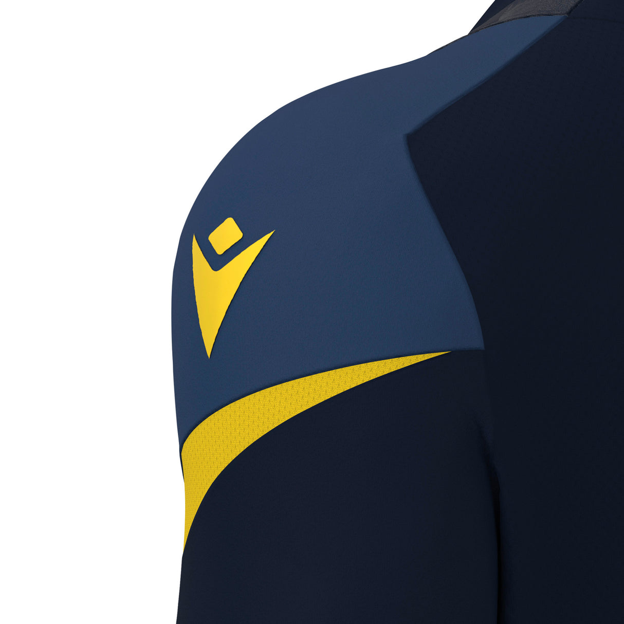 JNR Macron Totem Shirt SS - Navy/Yellow - KitRoom
