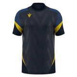 JNR Macron Totem Shirt SS - Navy/Yellow - KitRoom