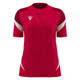 JNR Macron Naga WMN Shirt SS - Red/White - KitRoom