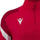 JNR Macron Hollow 1/4 Zip Top - Red/White - KitRoom