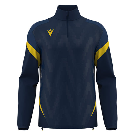 JNR Macron Hollow 1/4 Zip Top - Navy/Yellow - KitRoom