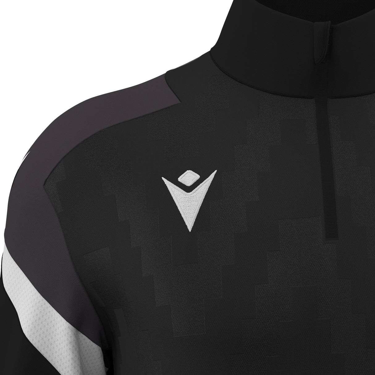 JNR Macron Hollow 1/4 Zip Top - Black/White - KitRoom