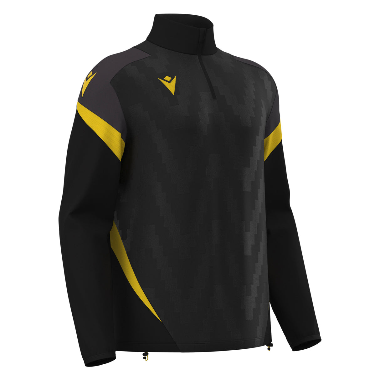 JNR Macron Hollow 1/4 Zip Top - Black/Yellow - KitRoom