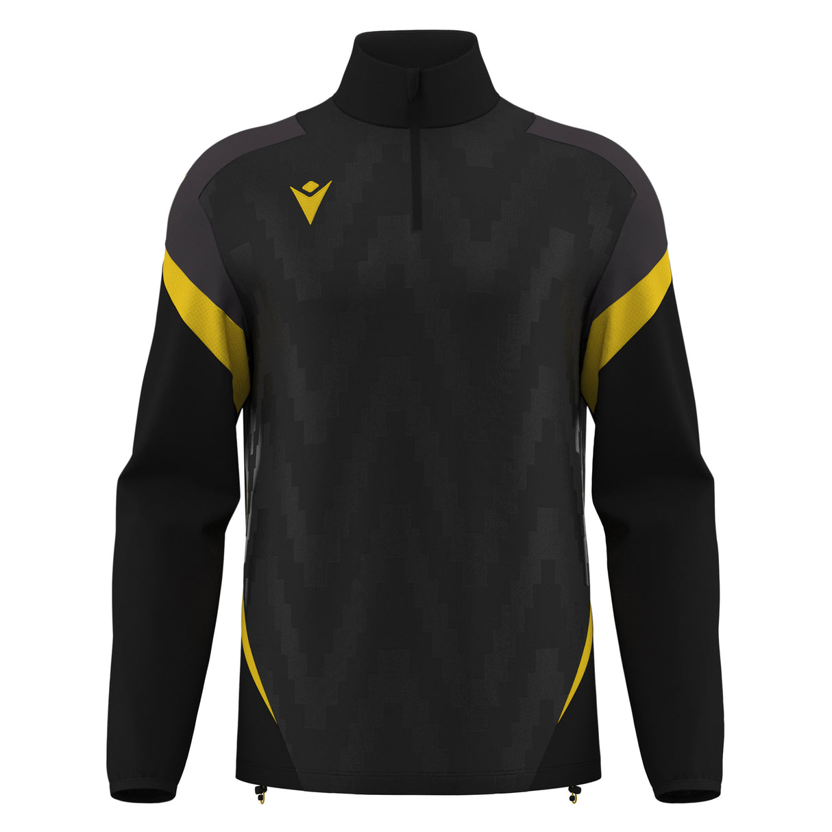 JNR Macron Hollow 1/4 Zip Top - Black/Yellow - KitRoom